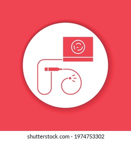 Nasogastric Tube Glyph Icon. Digestive System Medical Device. Sign For Web Page, Mobile App, Button, Logo. Vector Isolated Element.