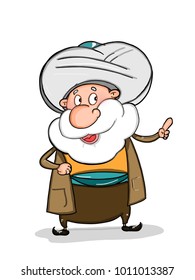  nasreddin hodja character illustration drawing