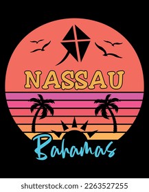 Nassau Bahamas, Summer Season, Summer 2023, Shirt Print Template, SVG, Vacation Shirt