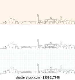 Nassau Hand Drawn Skyline