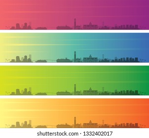 Nassau Multiple Color Gradient Skyline Banner