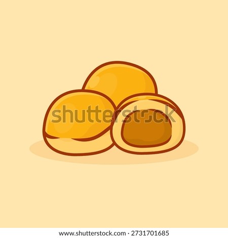 Nastar cake vector, typical of the month of Ramadan