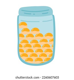 Nastar in einem klaren Mason-Jar