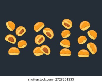 Nastar Tartas de Piña Eid Lebaran Ramadan Mubarak Bocadillo dulce de dibujos animados Comida indonesia Hecho en casa Kue