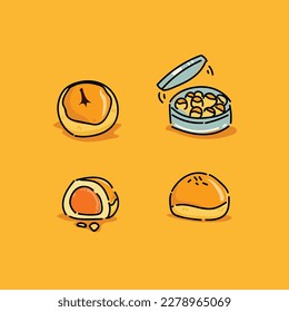 nastar snack ramadan and eid fitr food illustration vector