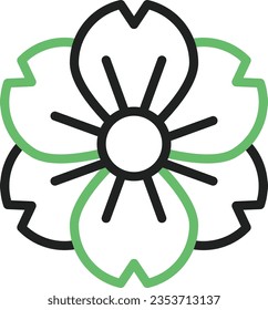 Nasturtium Icon image. Suitable for mobile application.