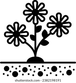 Nasturtium or Orange Troika concept, Wood Lilies or Torch Flower vector icon design, Outdoor Decor symbol, Farm and Plant sign, Mulching and Landscaping stock illustration