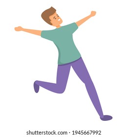 Icono de chico desagradable. Caricatura del ícono vectorial del niño desagradable para el diseño web aislado en fondo blanco