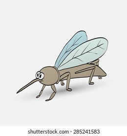 nasty cartoon mosquito