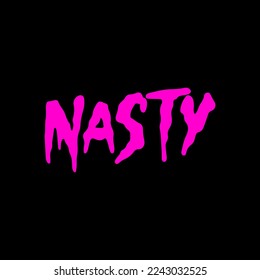 nasty pink lettering vector concept