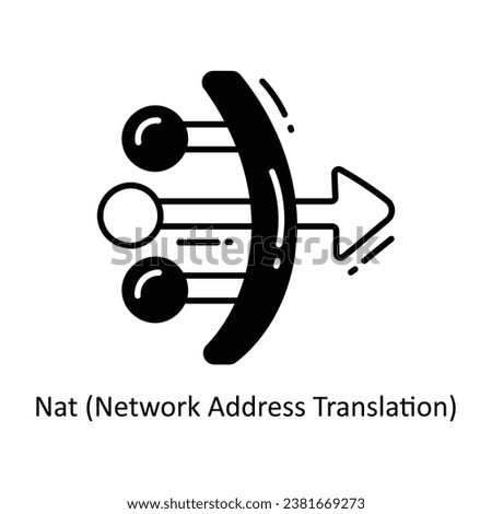 Nat (Network Address Translation) doodle Icon Design illustration. Networking Symbol on White background EPS 10 File