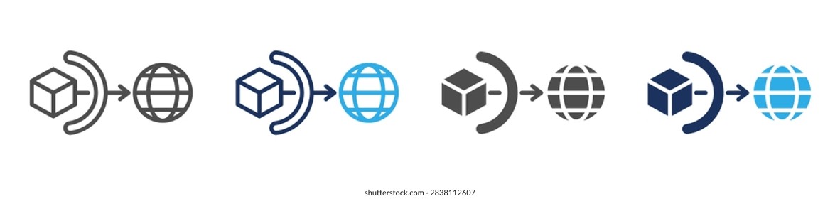 nat traversal icon set multi concept