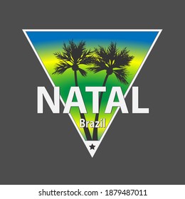 Natal Brazil vector illustration vector tee shirt logo design