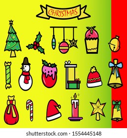 natal christmas bundle design vector