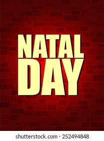 Natal Day with same text on red gradient background.