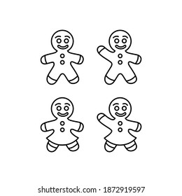 natal decoration gingerbread natal icon on white background