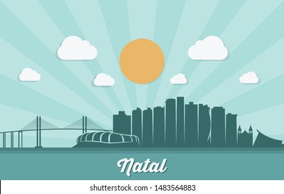 Natal skyline - Brazil - vector illustration