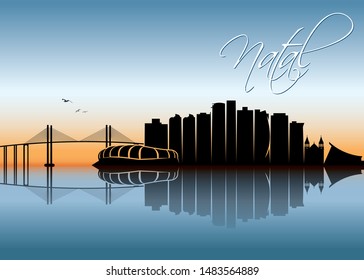 Natal skyline - Brazil - vector illustration