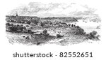 Natchez in Mississippi, USA, vintage engraved illustration. Trousset encyclopedia (1886 - 1891).