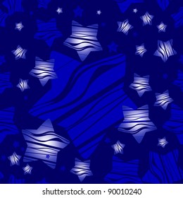 Nate sky christmas pattern with stars, vector.