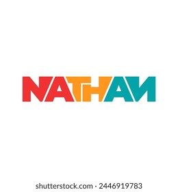 NATHAN name lettering typhography text illustration vector