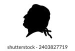 Nathanael Greene, black isolated silhouette