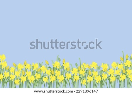 Nation flower border seamless background for celebration holiday party UK Irish Wales Scotland Northern Ireland vector illustration