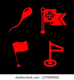 nation icon set about flaq, flag and sperm vector set