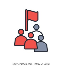 nation icon. vector.Editable stroke.linear style sign for use web design,logo.Symbol illustration.
