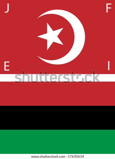 Nation Islam Flag Pan African Flag Stock Vector Royalty Free