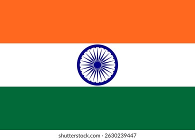 Nation official India flag background