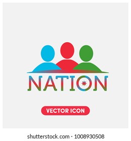 Nation Vector Icon Illustration.Light Backround.Premium Quality.