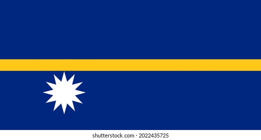 Nationa flag Republic of Nauru.Pleasant Island