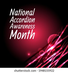 National Accordion Awareness Month. Geometric design suitable for greeting card poster and banner svg