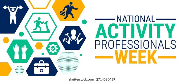 national activity professionals week background, banner, card or poster design template is observed every year during January, to raise awareness about the mission. Vector illustration.