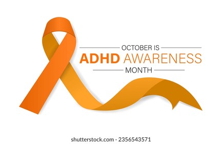 National ADHD awareness month is observed every year in October. Banner, poster, card, background design.