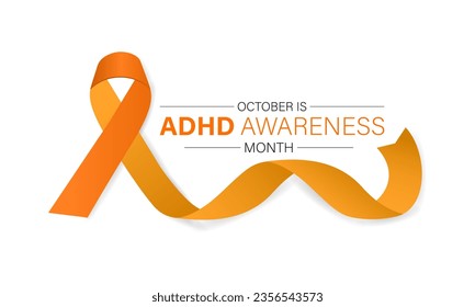 National ADHD awareness month is observed every year in October. Banner, poster, card, background design.