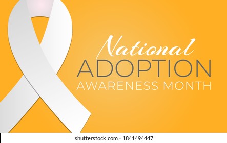 National Adoption Awareness Month Background Illustration