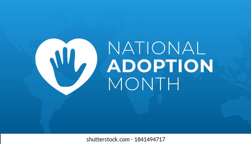 National Adoption Month Background Illustration