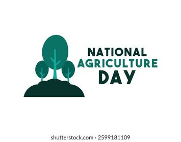 National Agriculture Day. March. White background. Flat design vector. Eps 10.