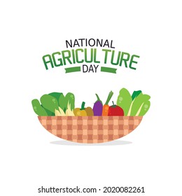 National Agriculture Day Vector Illustration. Suitable for greeting card poster and banner.