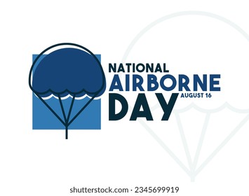 National Airborne Day. August 16. Eps 10.