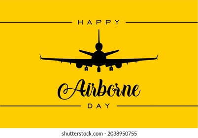National Airborne Day. Holiday concept. Template for background, banner, card, poster with text inscription. Vector EPS10 illustration