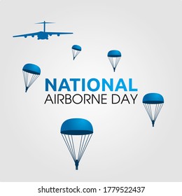 National Airborne Day Vector Illustration