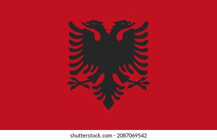 National Albania flag, official colors, and proportion correctly. National Albania flag. 