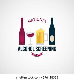 National Alcohol Screening Day Vector Illustration. to raise awareness about the harmful effects of alcohol abuse and alcohol dependency by offering anonymous and confidential screenings.