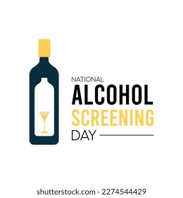 National Alcohol Screening Day.Template for background, banner, card, poster with text inscription vector illustration.