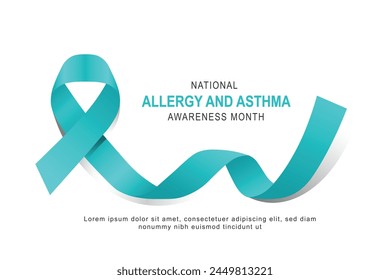 National Allergy and Asthma Awareness Month background. Vector illustration.