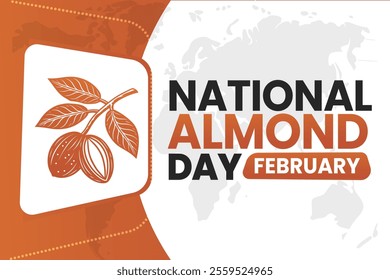 NATIONAL ALMOND DAY Vector Illustration background