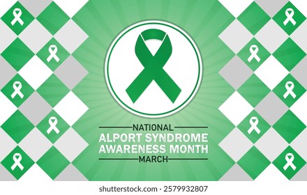 National Alport Syndrome Awareness Month. March. Vector illustration. Design for banner, poster or print.